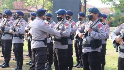 Asah Keterampilan, Batalyon B Pelopor Brimob Banten Latihan PBB Bersenjata