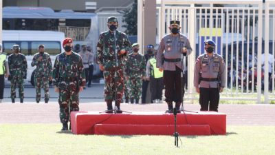 Kapolri Bersama Panglima TNI Pimpin Apel Gelar Pasukan Pengamanan PON XX Papua Tahun 2021