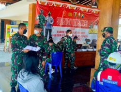 Bersama Relawan Dinkes, Kodim Bojonegoro Vaksinasi Dosis 2 Naker PEP-C