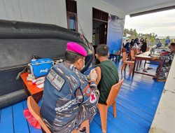 TNI AL Lanal Balikpapan Serbu Desa Tanjung Limau Kutai Kartanegara Dengan Vaksin