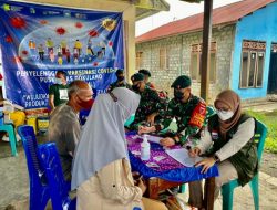 Yonif Raider 732/Banau Vaksinasi Covid 19 Warga Galela
