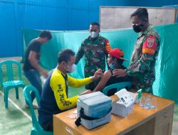 Serbuan Vaksinasi Kodim 1002/HST Sasar Desa Bakapas