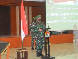 Danrem 172/PWY Pimpin Sertijab Kasipers Dan Danyon 176/WMS