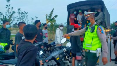 Resahkan Warga, Satlantas Polres Gresik Amankan 31 Motor Balap Liar di Cerme