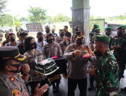 Hut TNI Ke 76, Kapolres Batu Bara Bersama Jajaran Berkunjung Ke Batalyon 126/KC. Sei. Balai