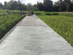 Berkat TMMD Kodim 0732/Sleman Jalan Tengah Sawah Kelihatan Mulus