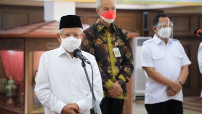 Kunjungi Jateng, Wapres Ma’ruf Amin Pimpin Rakor Penanggulangan Kemiskinan Ekstrem dan Tinjau Vaksinasi