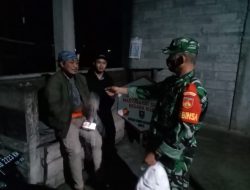 Koramil 19 Tetap Sosialisasikan Covid 19 Siang dan Malam