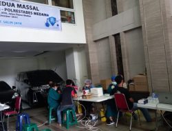 Polsek Medan Timur Gelar Vaksinasi Covid-19 Dosis II di Dua Lokasi