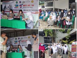 Polsek Medan Timur-Polrestabes Medan Fasilitasi Vaksinasi Covid-19 AKABRI 90 Bagi Pelajar