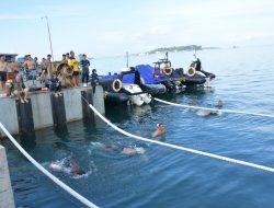 Latih Kemampuan Prajurit, Lantamal XIV Latihan Renang Laut