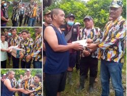 Brigsus DPP PKN Pusat Serahkan Bantuan Korban Longsor di Sibolangit