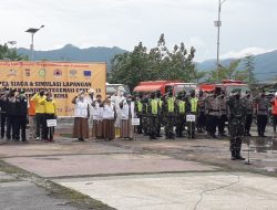Tingkatkan Kesiapsiagaan, TNI-POLRI Dan Bupti Bima Gelar Apel Siaga Simulasi Penanganan Banjir