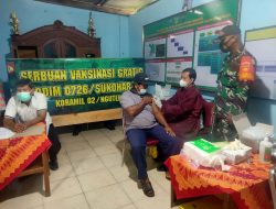 Sasar Warga Desa Pengkol, Kodim Serbuan Vaksinasi Sinovac Dosis 2