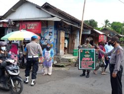 Koramil 03/Turi Masih Rutin Melaksanakan Pendisiplinan Prokes Terhadap Masyarakat.