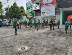 Koramil 16/Godean Berikan Pembekalan Linmas Kapanewon