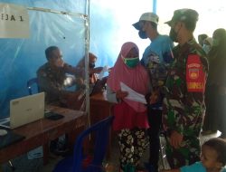 Babinsa Kaki Gunung Merapi Kawal Vaksiniasi