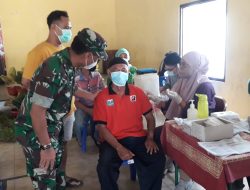 Danramil 10/Berbah Pastikan Kelancaran dan Ketertiban Pelaksanaan Vaksinasi