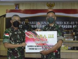 Penrem 121/Abw Raih Juara 3 LKJ TMMD Ke-112