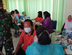 Danramil 06/Ngaglik Bangga Melihat Kesadaran Masyarakat Menjalani Vaksinasi Covid-19