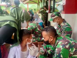 Kodim Bojonegoro Gelar Vaksinasi Siswa SD Bandungrejo Ngasem