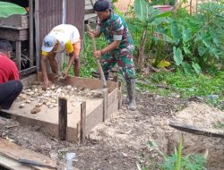 Peduli Kesehatan Masyarakat, Satgas 643/Wns Bangun Jamban