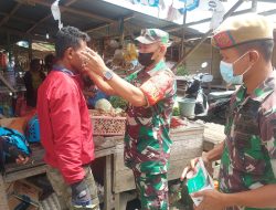 Batalyon Arhanud 11/WBY-Babinsa Koramil Piru Bagikan Masker