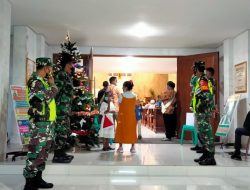 Kodim 1608/Bima Melaksanakan Pengamanan Misa Natal di Gereja Katolik Santo Yusuf