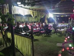 Satgas Kodim Maluku Yonarhanud 11/Wby Menghadiri Perayaan Natal di Sektor Betlehem