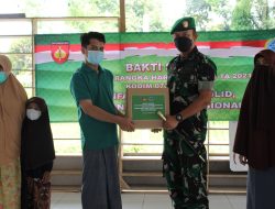Peringati HUT Infanteri Ke 73 Tahun 2021 Dandim 0732/Sleman Serahkan Sembako Untuk Ponpes Khodijah