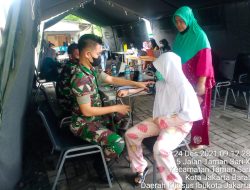 135 Tervaksin di Serbuan Vaksinasi Koramil 01/Tamansari Kodim 0503/Jakarta Barat