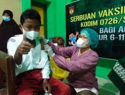 Kodim 0726/Sukoharjo Vaksinasi Anak di 4 Tempat