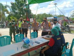 Kapolres Landak Cek Pelaksanaan Vaksinasi Covid 19 di Kecamatan Mempawah Hulu