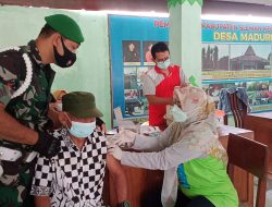Kodim 0732/Sleman Bersama Dinkes Selenggarakan Vaksin Dosis Kedua di Balai Desa Madurejo