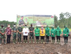 Pangdam II/Sriwijaya Dan Ketua Persit KCK PD II Sriwijaya Lakukan Kunjungan Ke Agrowisata Tekno 44 Di Desa Gelebak Dalam Kabupaten Banyuasin