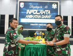 Peringati HUT ke-46 Infolahta TNI AD, Keluarga Besar Infolahtadam XII/Tpr Gelar Syukuran