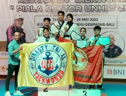 Tim Taekwondo Dinasty TNI AL Denpasar Sabet Gelar Juara Umum Piala Rektor UNHI