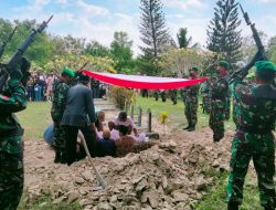Danramil 17/Gamping Sebagai Inspiktur Upacara Pemakaman Militer