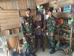 Penyerahan Senjata Api Rakitan jenis Lantak Kepada Satgas Pamtas RI-Malaysia Yonif 645/GTY