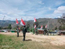 Pegunungan Lanny Jaya Berhias Merah Putih, TNI Ajak Masyarakat Cinta Tanah Air