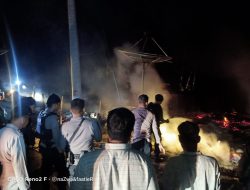 Diduga Lupa Matikan Kompor Gas, Tiga Unit Rumah di Desa Tolouwi Terbakar Rata