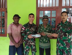 Membangun Bidang Keagamaan Di Papua, Satgas Pamtas Yonif 711/Rks Berikan Bantuan