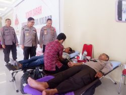 HUT Humas Polri Ke-71, Bidhumas Polda Kalbar Gelar Donor Darah