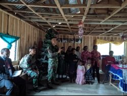 Sambut Natal Bersama Warga Papua Pegunungan, Satgas Kostrad Ibadah Bersama Di Daerah Penugasan