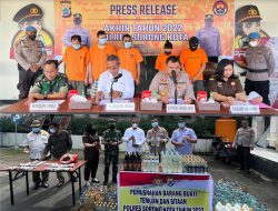 Polres Sorong Kota Mengelar Press Releas Akhir Tahun 2022