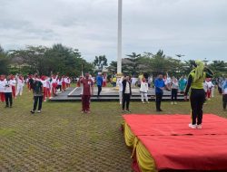 Polres Ogan Ilir Bersama Bupati Gelar Olahraga Bersama Dalam Meriahkan Hut OI Ke-19