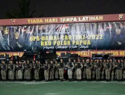 Upacara Penyambutan 105 Personel Brimob Usai Jalani Tugas Operasi Damai Cartenz-2022 Dipimpin Langsung Kapolda Sumsel
