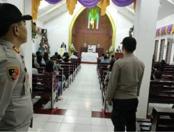 Kapolsek Rambang Dangku Patroli Sekaligus Pengamanan Dua Gereja
