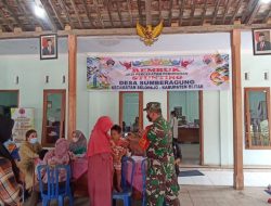 Peduli Kesehatan Anak, Babinsa Koramil Selorejo Dampingi Kegiatan Rembuk Aksi Percepatan Penurunan Stunting