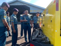 Komandan Lanudal Manado Inspeksi Kendaraan Dinas dan Ground Support Equipment